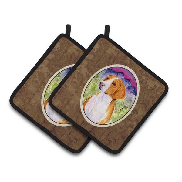 Carolines Treasures Drever Pair of Pot Holders, 7.5 x 3 x 7.5 in. SS1020PTHD